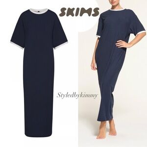 SKIMS Navy Blue Maxi Dress